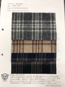 日本VORTEX全新工艺生产的再生羊毛粗纺格子面料